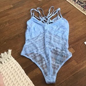 Guess blue lace bodysuit